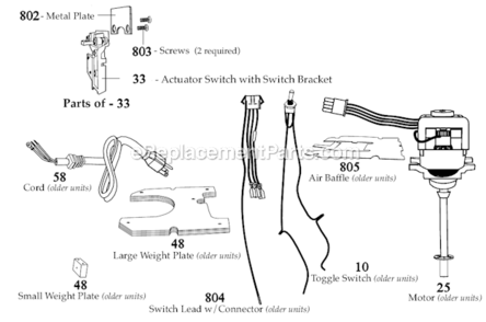 Page B Diagram and Parts List for WDM120GR  Waring Drink Mixer