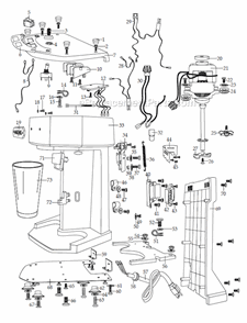 Page A Diagram and Parts List for WDM240  Waring Drink Mixer