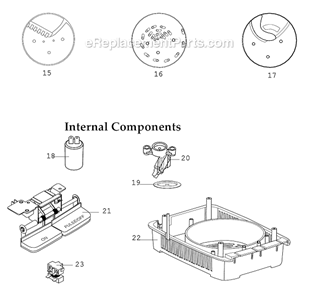 Page B Diagram and Parts List for WFP14SCND  Waring Food Processor