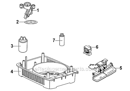 Part Location Diagram of 029455 Waring Bottom Housing