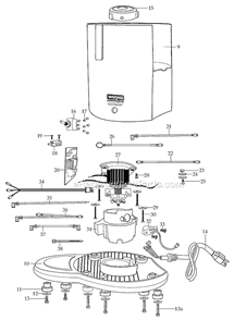 Part Location Diagram of 030033 Waring Micro Switch