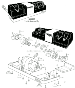 Page A Diagram and Parts List for WKS800  Waring Miscellaneous