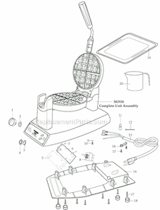 Part Location Diagram of 027074 Waring Screw