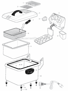 Part Location Diagram of 027700 Waring Timer