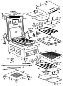 Page B Diagram and Parts List for WPG250  Waring Miscellaneous