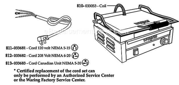 Page C Diagram and Parts List for WPG250  Waring Miscellaneous