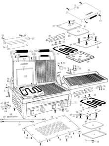 Page B Diagram and Parts List for WPG300  Waring Miscellaneous