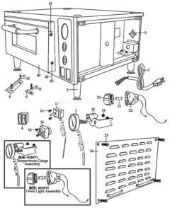 Page B Diagram and Parts List for WPO500  Waring Miscellaneous