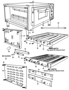 Page C Diagram and Parts List for WPO500  Waring Miscellaneous