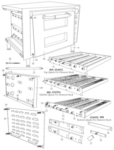 Page C Diagram and Parts List for WPO700  Waring Miscellaneous