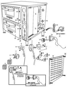 Page B Diagram and Parts List for WPO750  Waring Miscellaneous