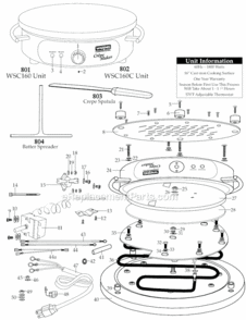 Canada Diagram and Parts List for WSC160C  Waring Miscellaneous