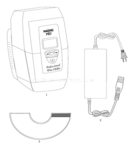 Page A Diagram and Parts List for WWC300PC  Waring Wine and Beverage Cooler