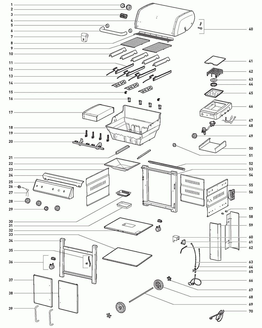 Diagram Diagram and Parts List for 61016201  Weber Grill