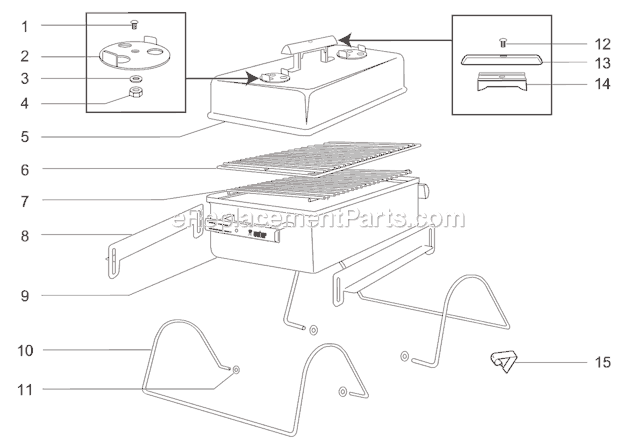 Page A Diagram and Parts List for 121004  Weber Grill