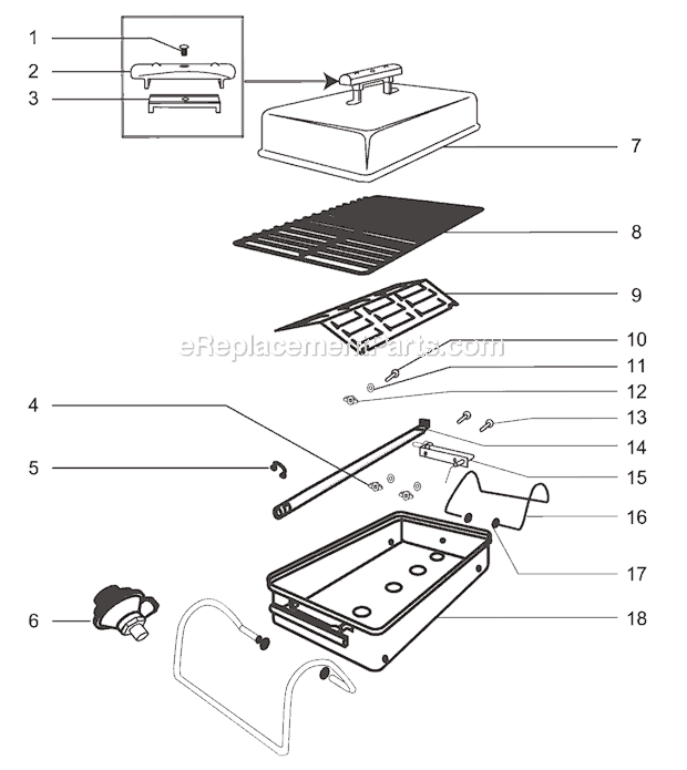 Page A Diagram and Parts List for 1530 Before 2000 Weber Grill