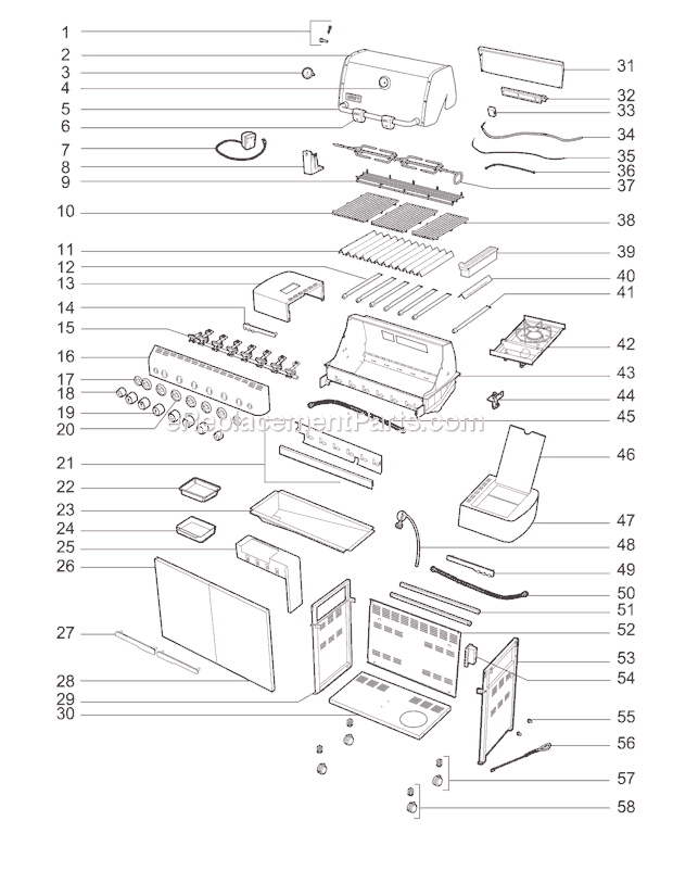 Page A Diagram and Parts List for 1781301 2009 Weber Grill