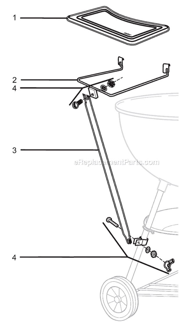 Page A Diagram and Parts List for 1800  Weber Grill Accessories