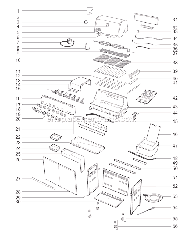 Page A Diagram and Parts List for 1880001 2007 Weber Grill