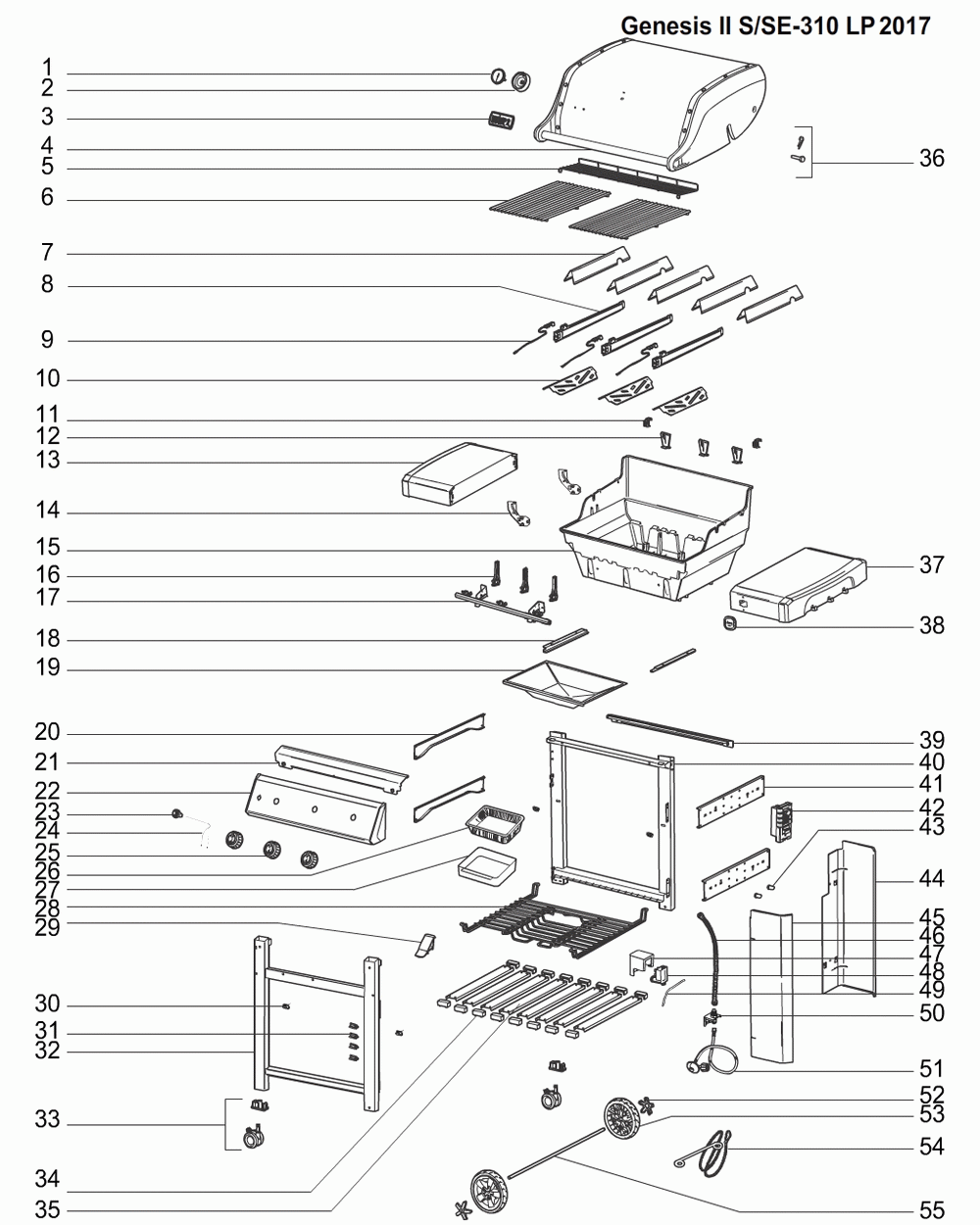 Diagram Diagram and Parts List for 61010201  Weber Grill