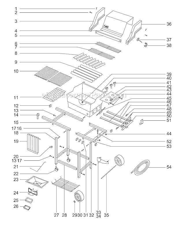 Page A Diagram and Parts List for 211901  Weber Grill