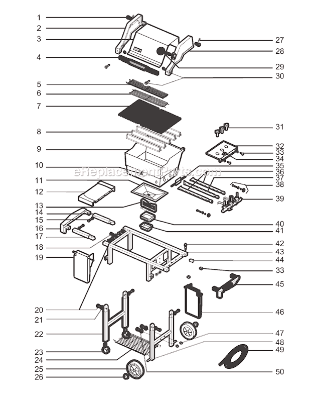Page A Diagram and Parts List for 2381398  Weber Grill