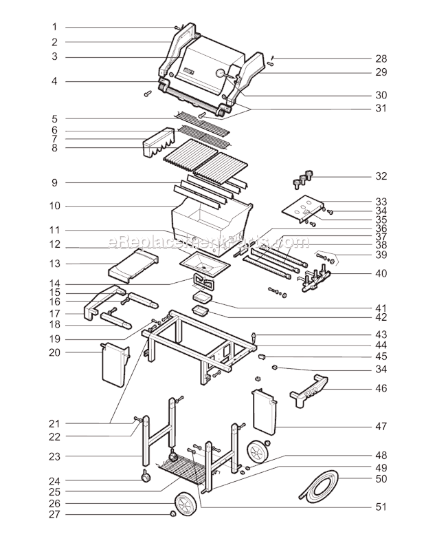 Page A Diagram and Parts List for 2381699  Weber Grill