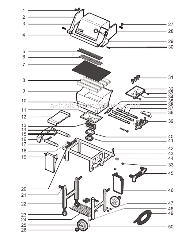 Page A Diagram and Parts List for 2381898  Weber Grill