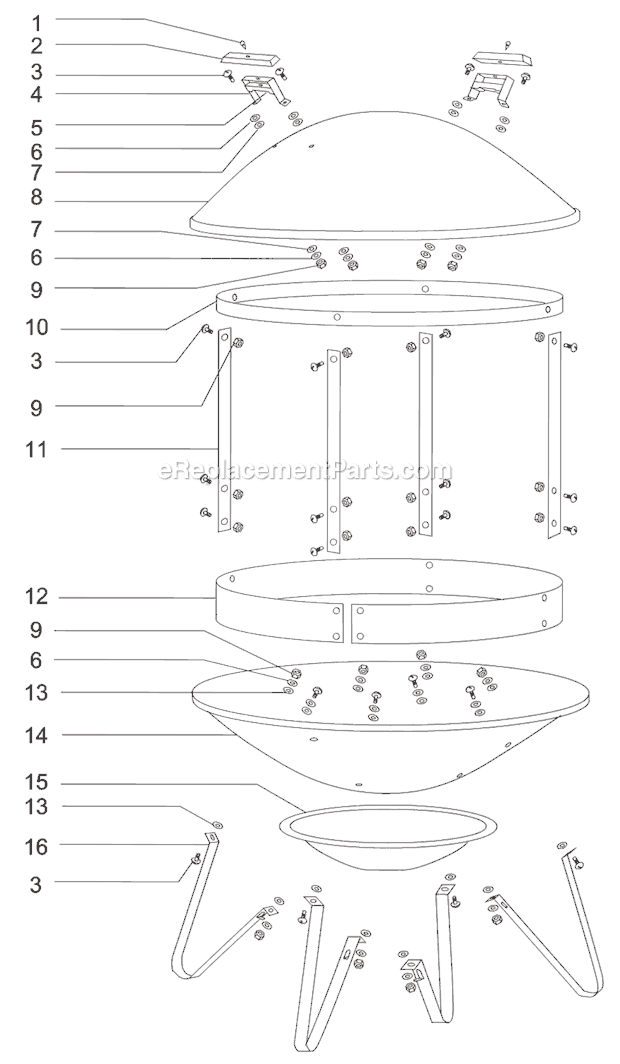 Page A Diagram and Parts List for 2720 91-95 Weber Fireplace & Insert
