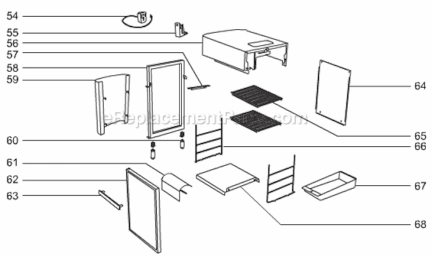 Page B Diagram and Parts List for 294001  Weber Grill