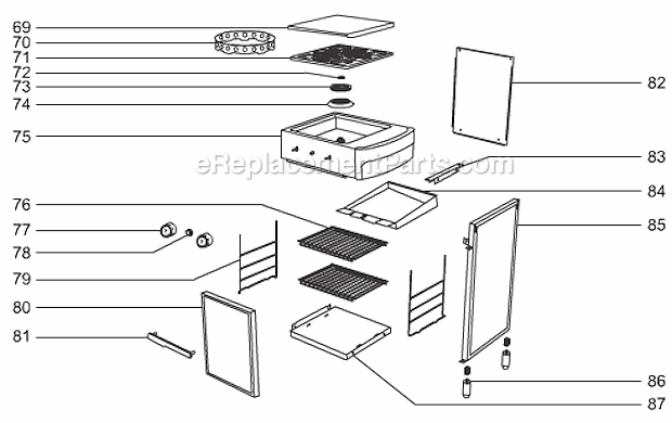 Page C Diagram and Parts List for 294001  Weber Grill