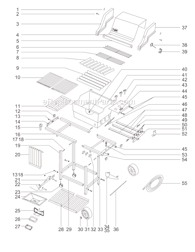 Page A Diagram and Parts List for 311701  Weber Grill