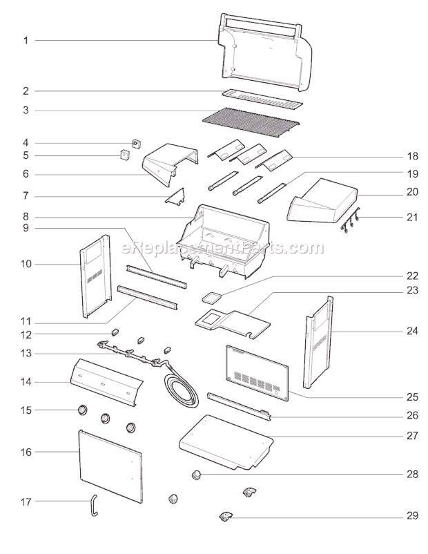 Page A Diagram and Parts List for 31732101 2009 Weber Grill