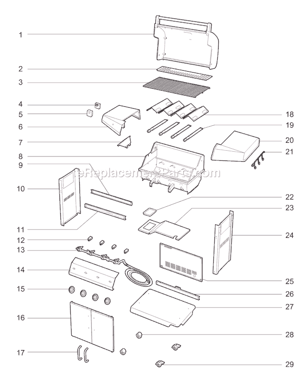 Page A Diagram and Parts List for 31742101 2009 Weber Grill