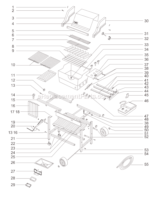 Page A Diagram and Parts List for 331111  Weber Grill