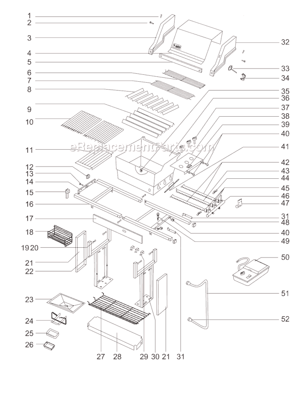 Page A Diagram and Parts List for 331571  Weber Grill