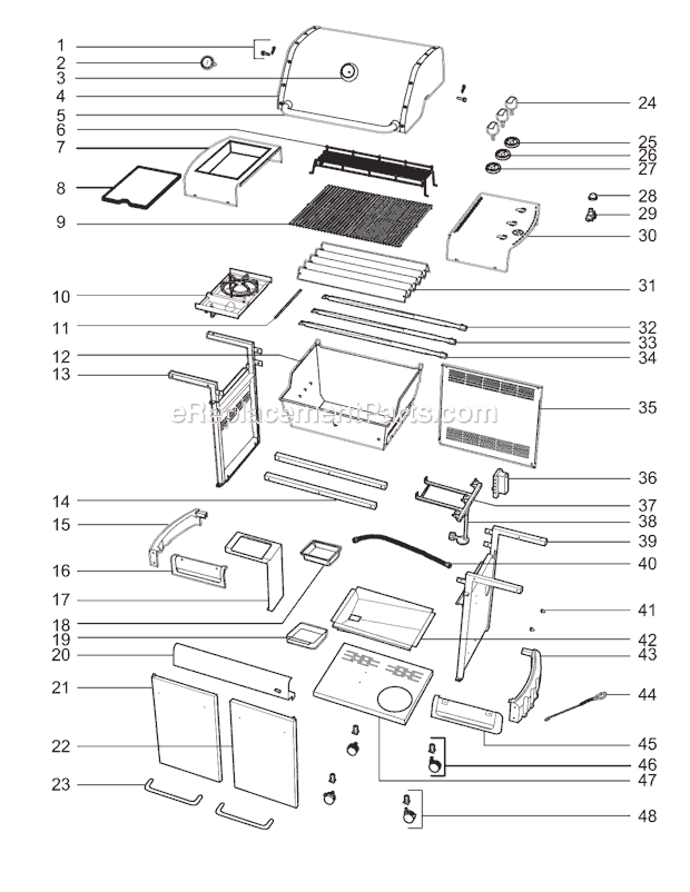 Page A Diagram and Parts List for 3750201 2007 Weber Grill