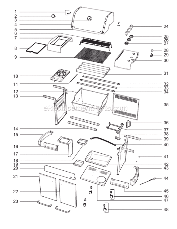 Page A Diagram and Parts List for 3751001  Weber Grill Accessories