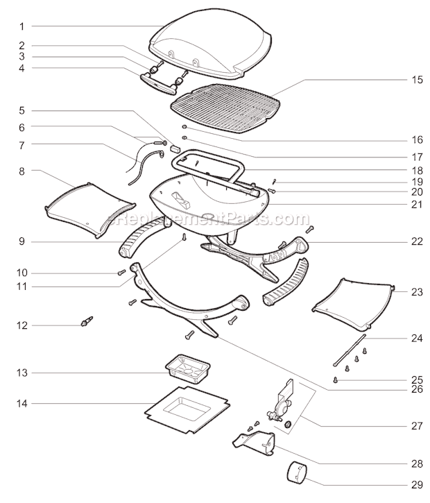 Page A Diagram and Parts List for 396002 2008 Weber Grill