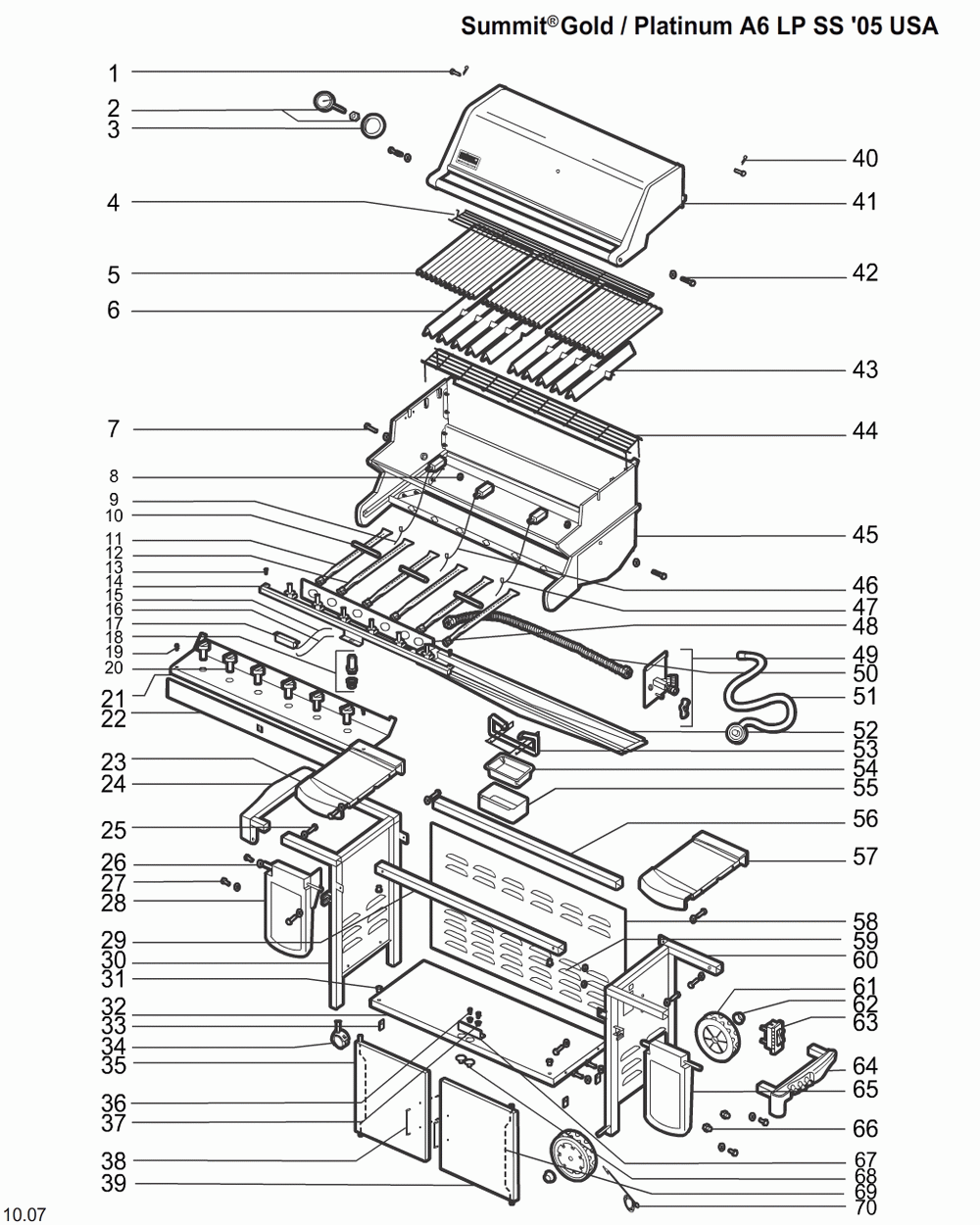 Diagram Diagram and Parts List for 7760001  Weber Grill