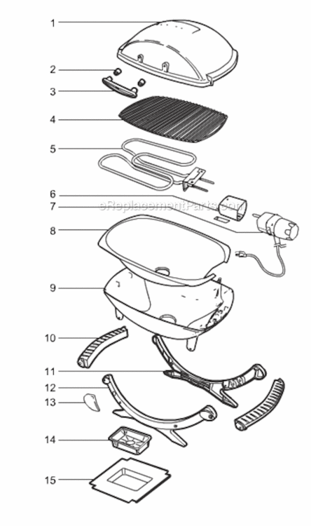 Page A Diagram and Parts List for 522001  Weber Grill Accessories