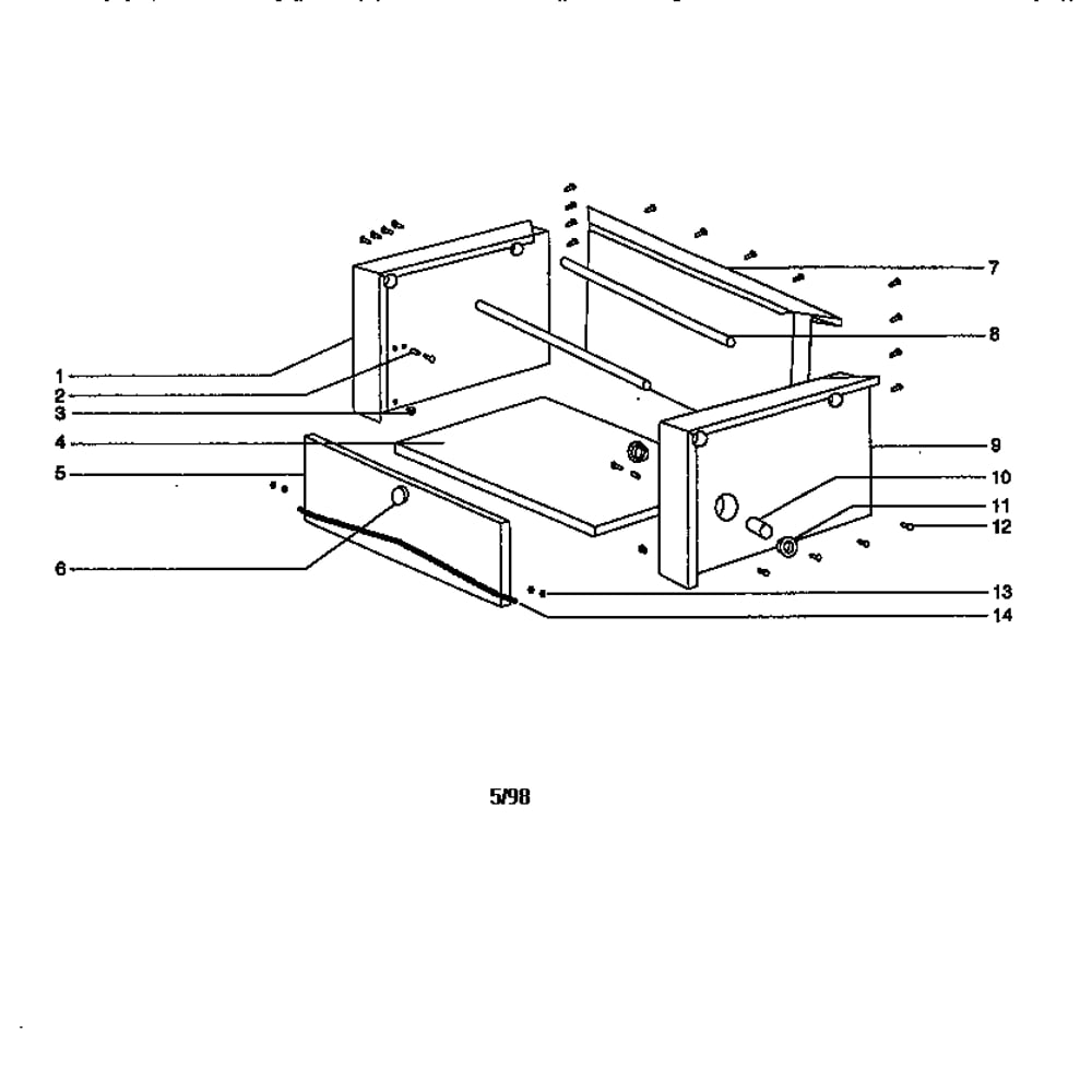 Summit 475 Insulated Sleeve Diagram and Parts List for SUMMIT475INSULATEDSLEEVE  Weber Built-In Cooking