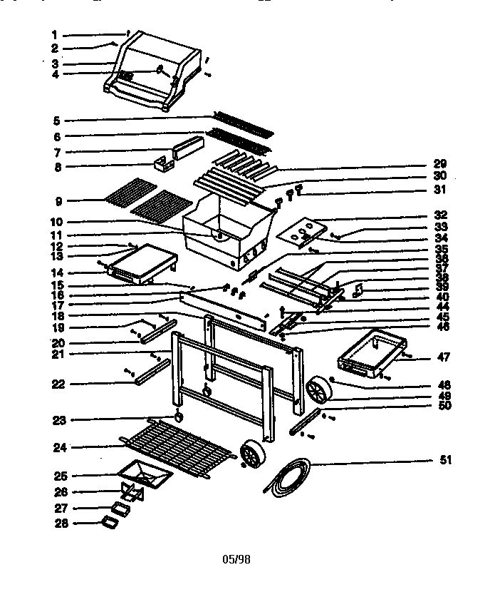 Platinum Diagram and Parts List for 882602 MAROON Weber Grill