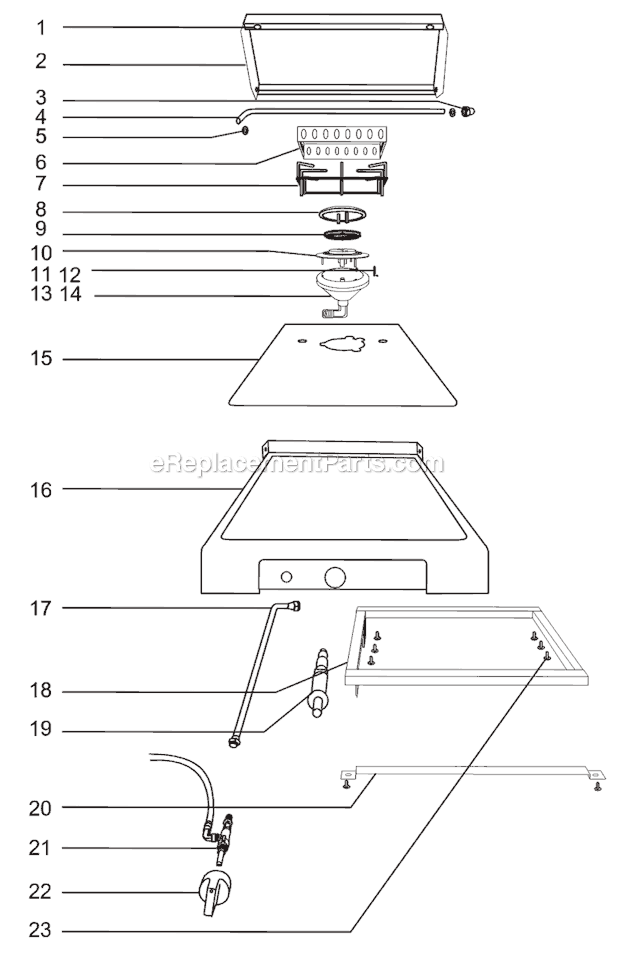 Page A Diagram and Parts List for 7602  Weber Built-In Cooking