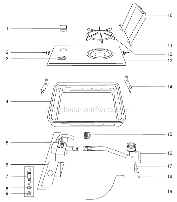 Page A Diagram and Parts List for 804  Weber Built-In Cooking