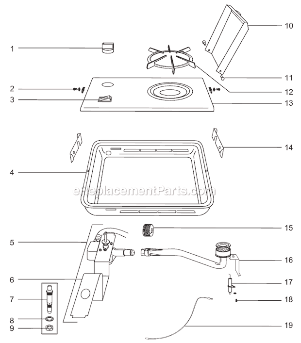 Page A Diagram and Parts List for 805  Weber Built-In Cooking
