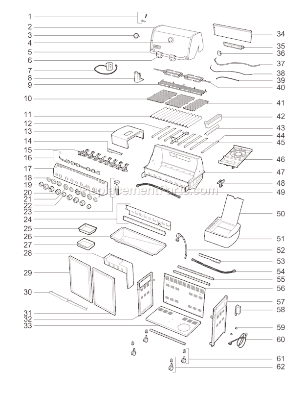 Page A Diagram and Parts List for 92780301 2010 Weber Grill