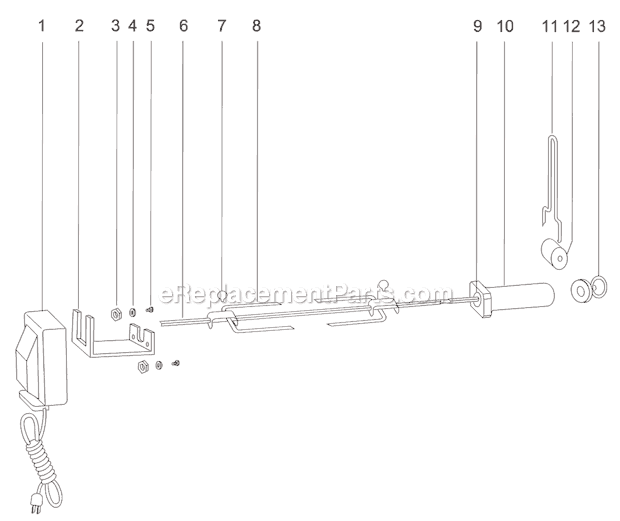Page A Diagram and Parts List for 9290  Weber Grill Accessories