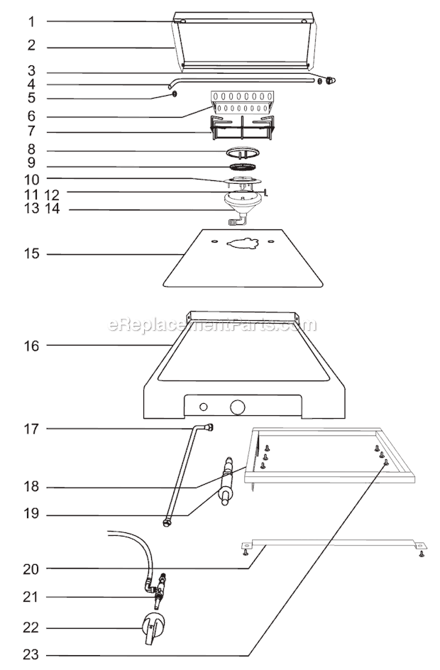 Page A Diagram and Parts List for 98030  Weber Built-In Cooking
