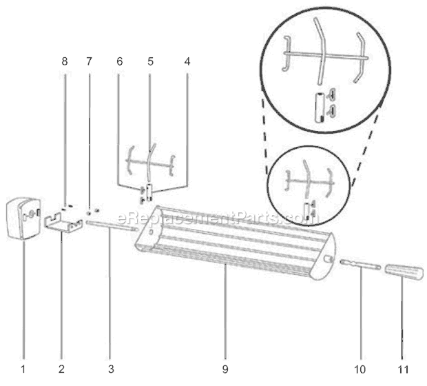 Page A Diagram and Parts List for 9891  Weber Grill Accessories